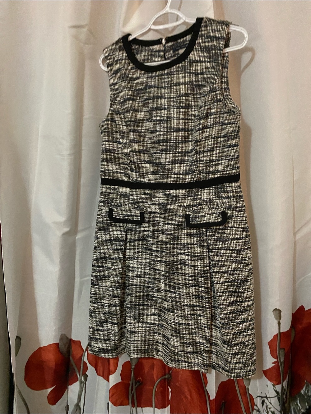 Tommy Hilfiger Black and White Woven Dress